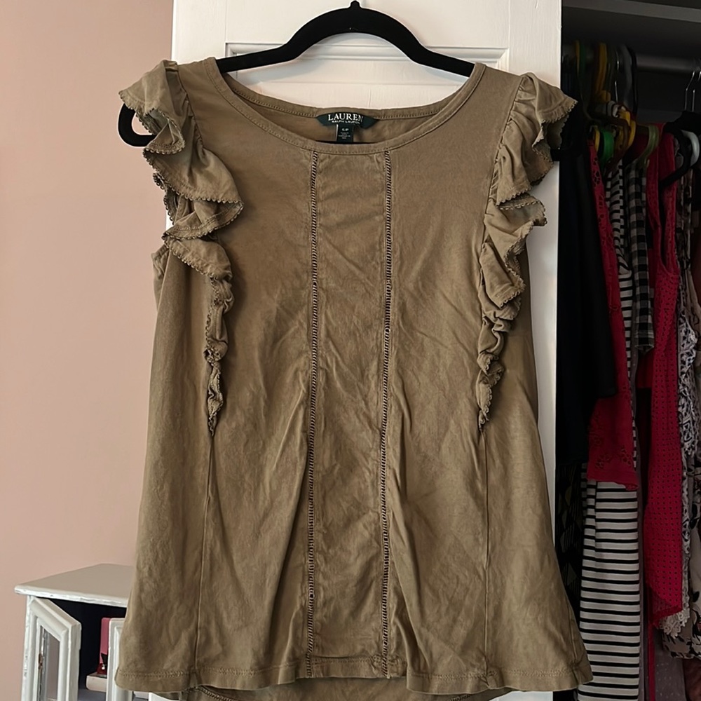 Lauren Ralph Lauren Ruffle T-shirt Small